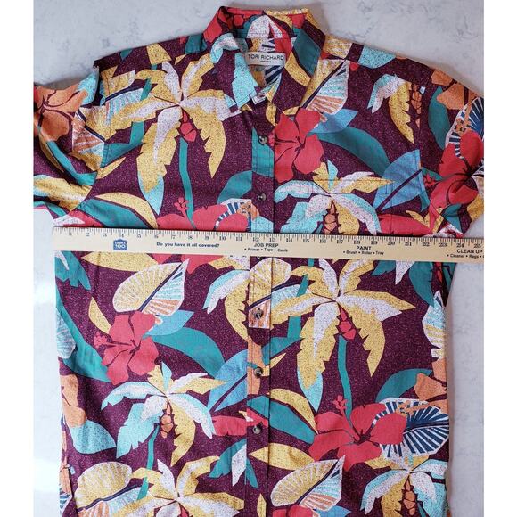 Tori Richard Uniforms Tropical Hawaiian Button Up SS Shirt Men's Large in VGUC - Picture 8 of 10